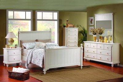 Pottery 875W Bedroom in White by Homelegance w/Options