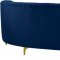 Jackson Sectional Sofa 673 in Navy Velvet Fabric by Meridian