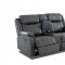 Domino Motion Sofa & Loveseat Set in Carbon by Klaussner