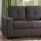 Platinum III 52930 Sofa & Loveseat in Charcoal Fabric by Acme