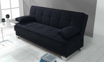 Nexo Sofa Bed Convertible in Black Fabric by Mobista [MTSB-Nexo Black]