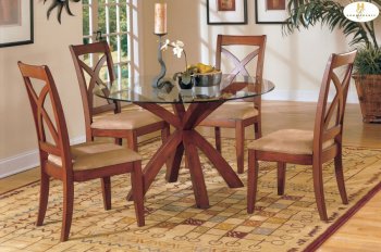 5316 Star Hill Dining Table by Homelegance in Cherry w/Options [HEDS-5316 Star Hill]