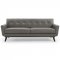 Engage Sofa in Gray Top-Grain Leather by Modway w/Options