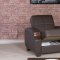 Euro Moda Sofa Bed in Brown Leatherette by Casamode w/Options