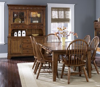 Treasures 17-DR 5Pc Dining Set in Rustic Oak w/Options [LFDS-17-DR-5PCS Treasures]