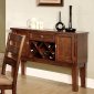 CM3111SV Priscilla Server in Antique Style Oak w/Wine Rack