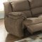 Milky Chocolate Microfiber Living Room w/Reclining Seats