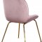 Paris Dining Chair 785 Set of 4 Pink Velvet Fabric by Meridian