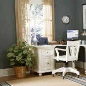 8891 Hanna White Home Office Corner Desk w/Options