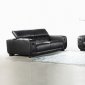 Nantes Sofa 3Pc Set in Black Full Leather by VIG