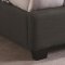 Chloe 300529 Upholstered Bed in Charcoal Fabric by Coaster