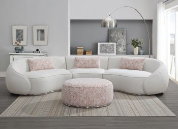 Sahara Sectional Sofa LV03010 in Beige Bouncle Fabric by Acme [AMSS-LV03010 Sahara]