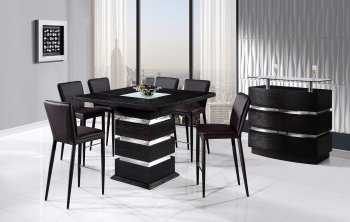 DG072BT Bar Table in Wenge by Global with Options [GFBA-DG072BT-D6605BS-BR]