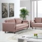 Emily Sofa 625 in Pink Velvet Fabric by Meridian w/Options