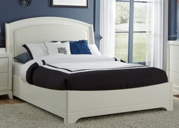 Avalon II Bedroom 5Pc Set 205-BR-QLB in White by Liberty [LFBS-205-BR Avalon II Leather]