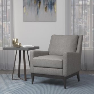 905531 Set of 2 Accent Chairs in Warm Grey Fabric by Coaster