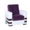 Safir Sofa Bed in Purple Microfiber by Rain w/Optional Items