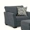 7058 Sofa & Loveseat in Pacific Steel Blue Fabric by Simmons