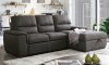 Glenys Sectional Sofa w/Sleeper CM6604 in Graphite Fabric