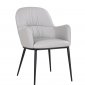 Kora Dining Armchair Set of 2 in Light Gray Leather by J&M