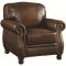 Montbrook Sofa 503981 in Brown Leather by Coaster w/Options