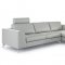 Angela Sectional Sofa in Gray Leather by Whiteline