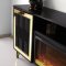 Yonit Electric Fireplace Media Console in Black