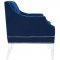 Proverbial Accent Chair in Navy Velvet by Modway