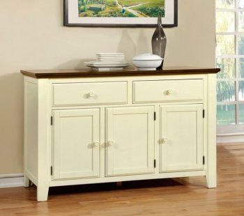 Harrisburg CM3216SV Server in White & Dark Oak [FABU-CM3216SV-Harrisburg]