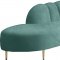 Divine Sectional Sofa 618 in Mint Velvet Fabric by Meridian