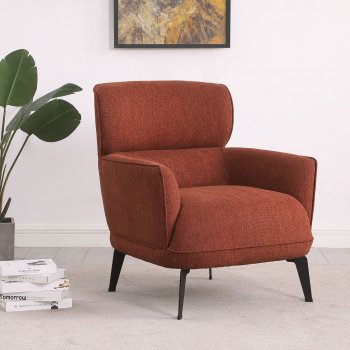 Andrea Accent Chair Set of 2 903081 in Orange Fabric by Coaster [CRAC-903081 Andrea]