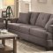 Samuel Sofa & Loveseat Set in Charcoal Fabric 505175 by Coaster