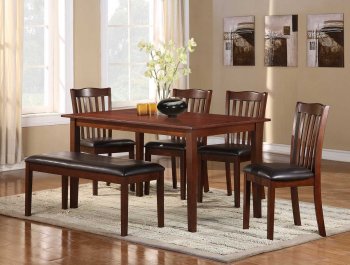 Schaffer 6Pc Dining Set 2513 by Homelegance in Espresso [HEDS-2513 Schaffer]