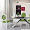 Lotus Dining Chair 747 Set of 2 Green Velvet Fabric by Meridian