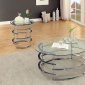 Clonmel CM4359CRM Cofee Table & 2 End Tables 3PC Set in Chrome