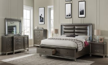 Sadie Bedroom 27940Q in Dark Champagne by Acme w/Options [AMBS-27940-Sadie]