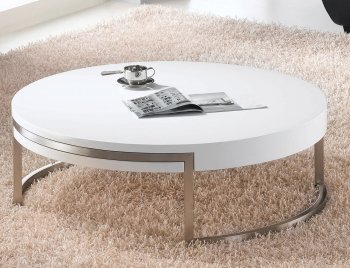 Ross Coffee Table in High Gloss White by Whiteline Imports [WLCT-Ross]