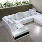 0692 Diamond Sectional Sofa in White Leather by VIG