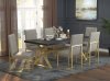 Conway Dining Table 191991 in Walnut & Gold by Coaster w/Options