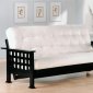 Cappuccino Finish Wood Slate Modern Futon