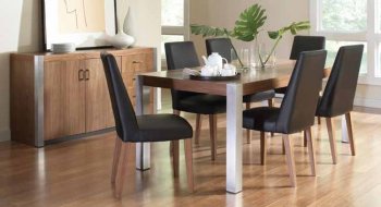 Faccini 106431 Dining Table in Walnut by Coaster w/Options [CRDS-106431 Faccini]