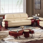 965 Sofa & Loveseat Set in Leather by Global Furniture USA