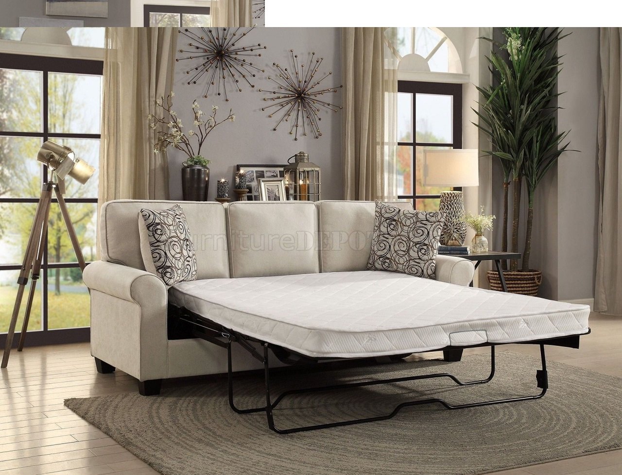 Selkirk Sofa Bed 9938SN in Sand by Homelegance w/Options