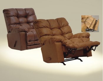 Sable or Mushroom Leather Touch Cloud Ten Modern Recliner [CNR-4459 Cloud Ten]