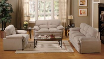 Light Beige Fabric Living Room Set [AMS-N15-5815]