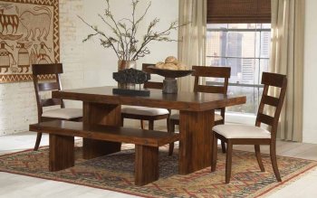 Montague 105981 Dining Table - Rustic Brown by Coaster w/Options [CRDS-105981 Montague]