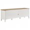 Hollis TV Stand 708253 in White & Brown by Coaster