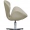 Swan Lounge Chair SW29TL in Tan Leatherette by LeisureMod