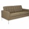 Florence Sofa FS90OTW in Oatmeal Wool by LeisureMod w/Options