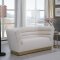 Bellini Sofa 669 in Cream Velvet Fabric by Meridian w/Options